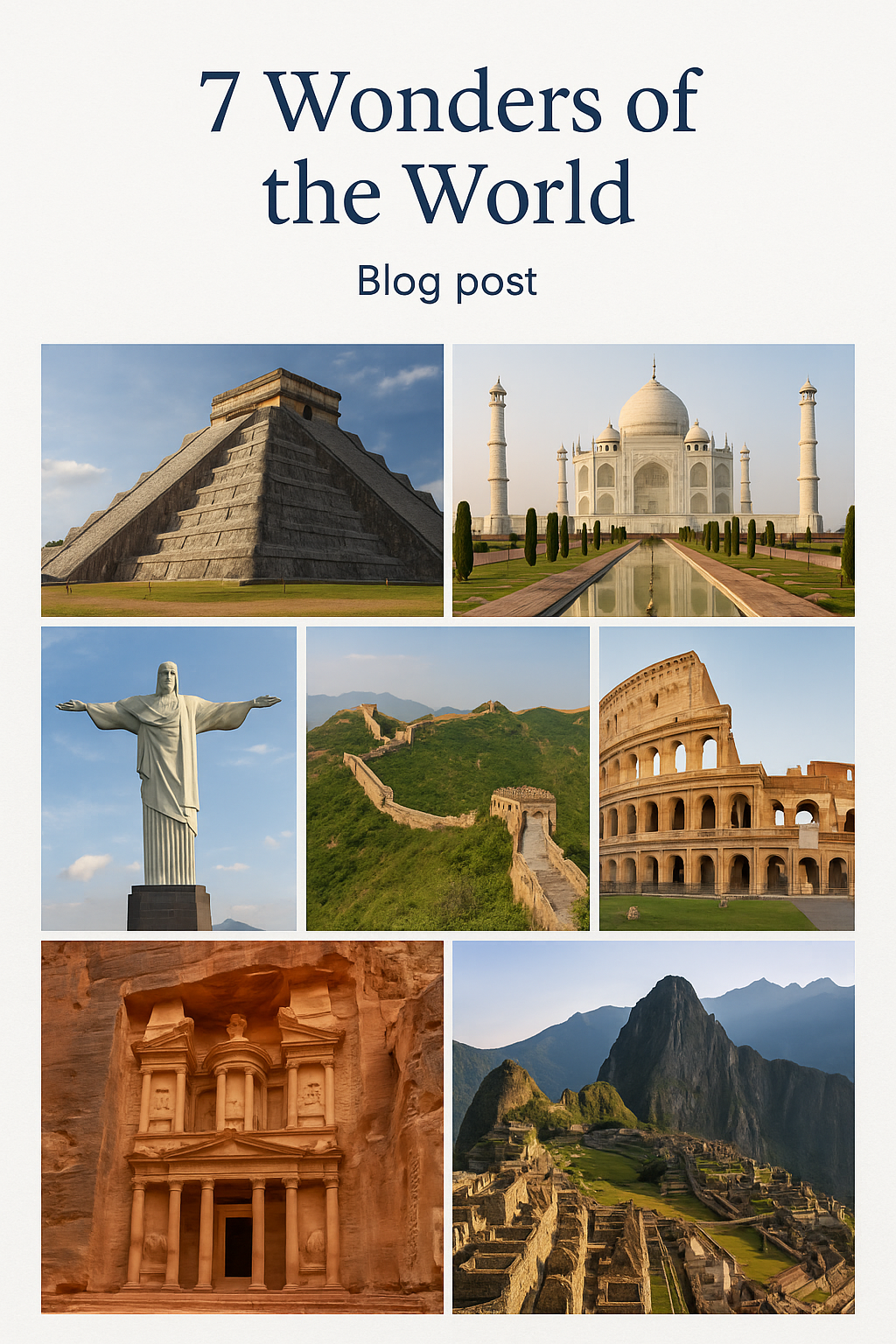 The 7 Wonders of the World: Marvels of Human Ingenuity