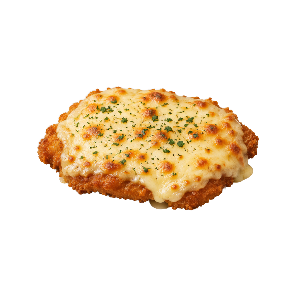 Milanesa de pollo con queso