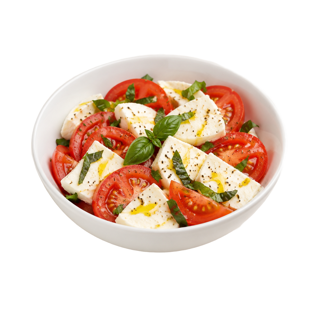 Ensalada con queso y tomate