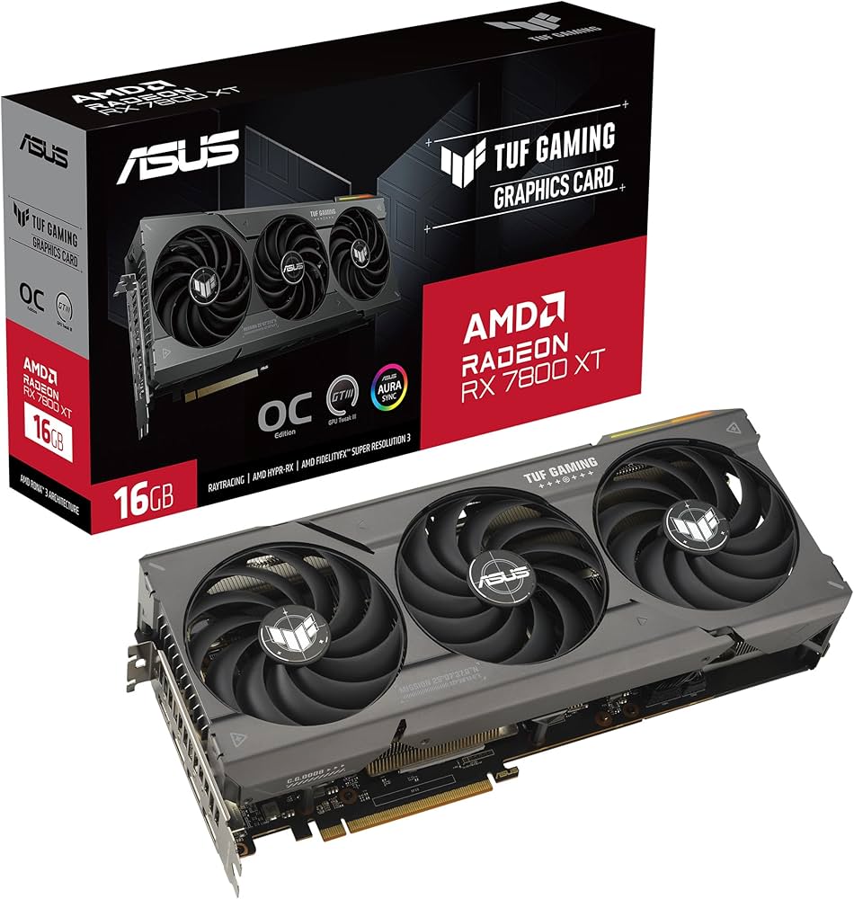 ASUS TUF Gaming Radeon RX 9070 XT OC Edition 16GB Gaming Graphics Card (16GB GDDR6, PCIe 5.0, HDMI, DisplayPort 2.1, 3.125 Slot, Axial Fans, PCB Protective Coating) 16GB - ASUS TUF Gaming Radeon RX 9070 XT OC Edition 16GB Gaming Graphics Card (16GB GDDR6, PCIe 5.0, HDMI, DisplayPort 2.1, 3.125 Slot, Axial Fans, PCB Protective Coating) 16GB