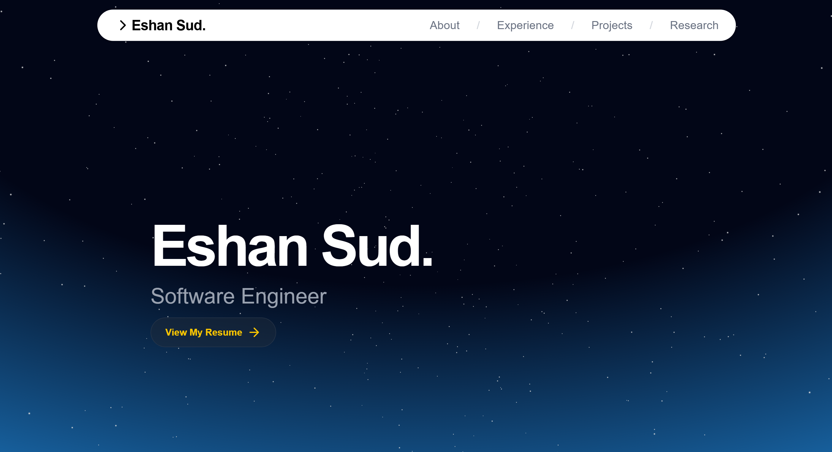 Eshan Sud's Portfolio