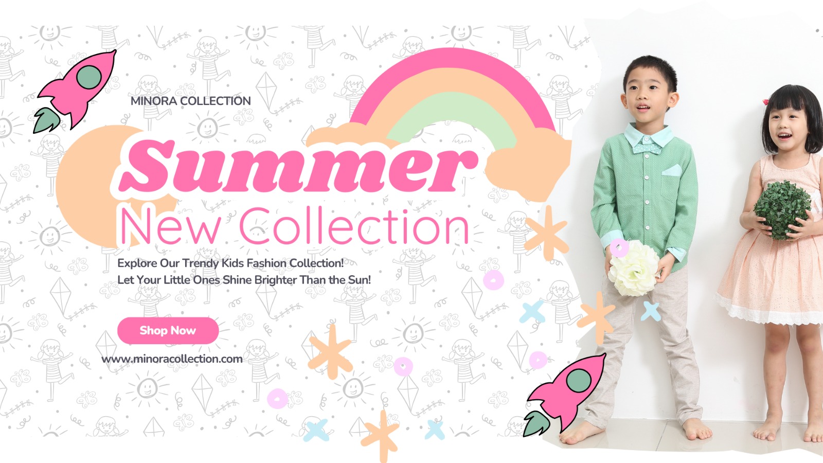 MINORA kids fashion banner 1