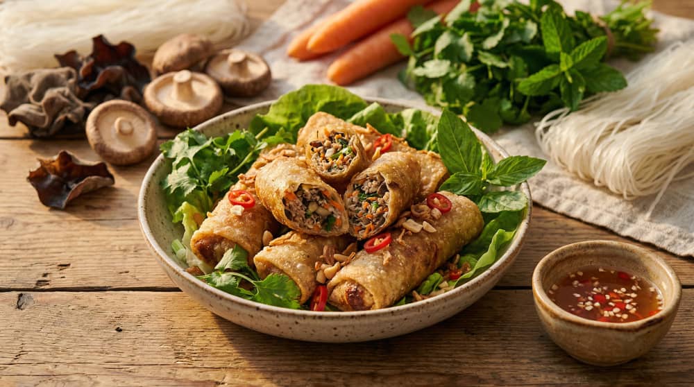 Krispiga Saigonpärlor: Vietnamesiska Vårrullar med Umami-fyllning