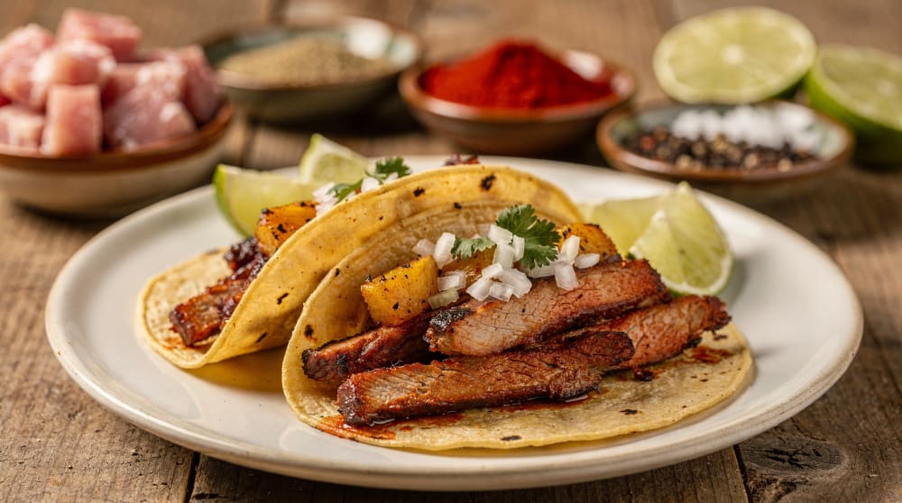 Tacos al Pastor con maiale