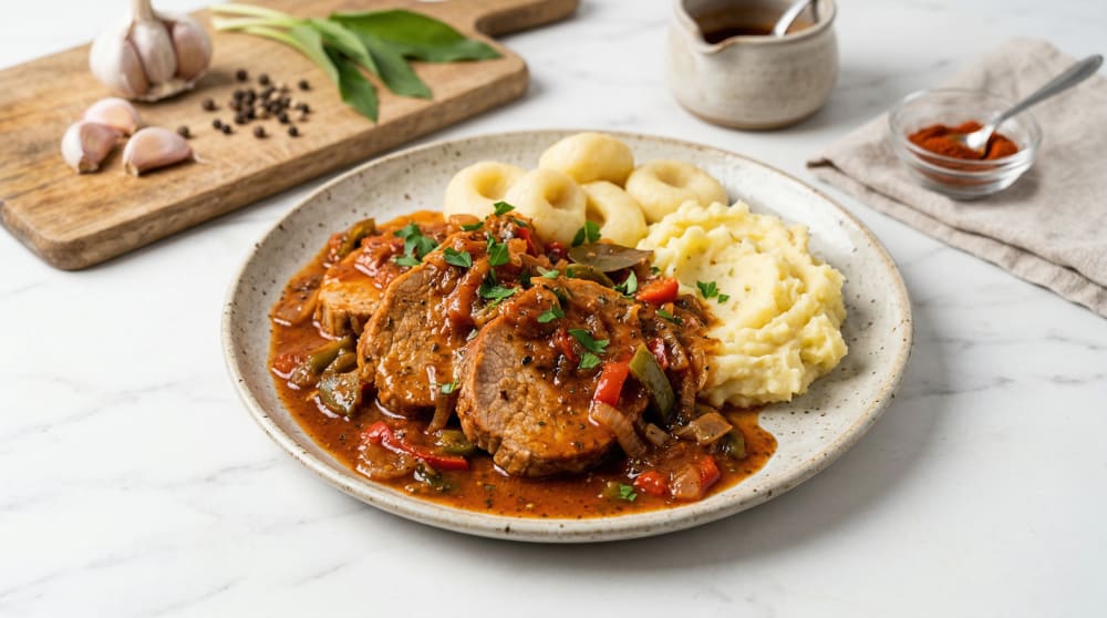 Fläskkotlett i ungersk sås