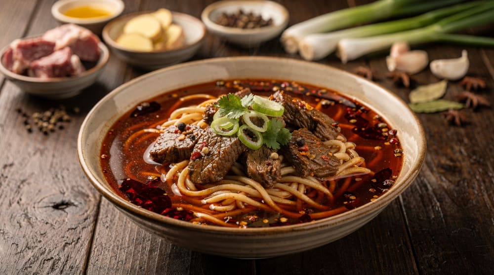 Sichuan Rindfleisch Nudelsuppe