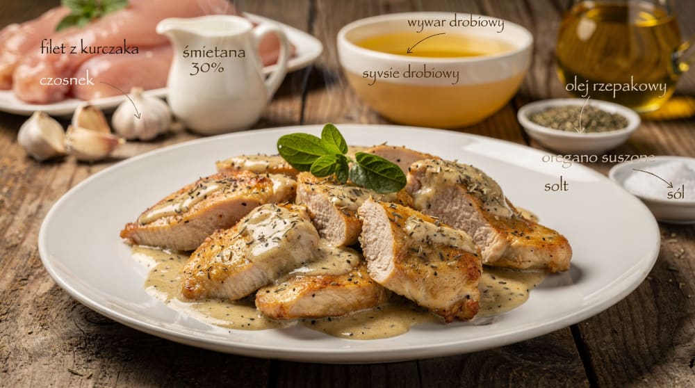 Pollo veloce in salsa all'aglio