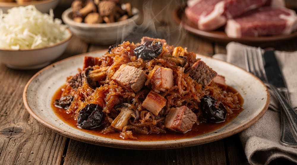 Bigos (Polnischer Sauerkrauteintopf)