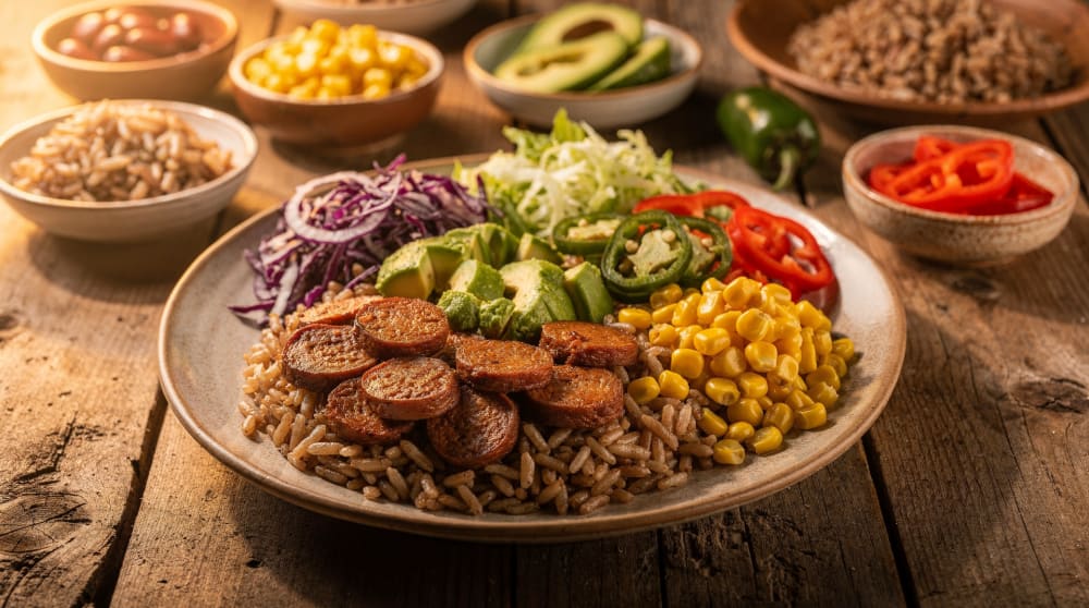 Burrito Bowl z chorizo