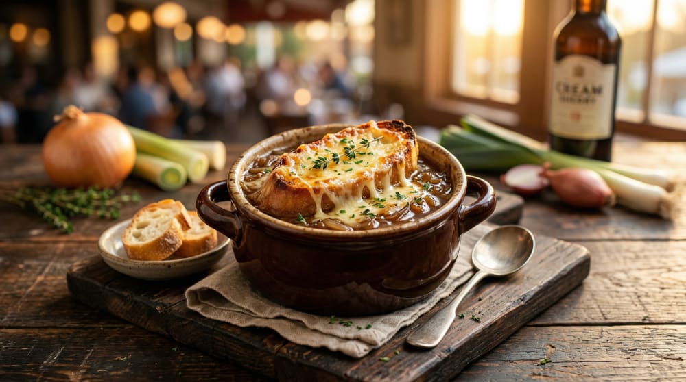 Klasyczna francuska zupa cebulowa z twistem