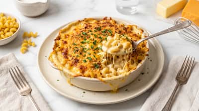 Himmelsk Mac & Cheese Tini – Smältande Tre Ostar