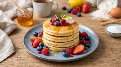 Niebiańskie Pancakes z Ricottą i Cytrusową Nutą