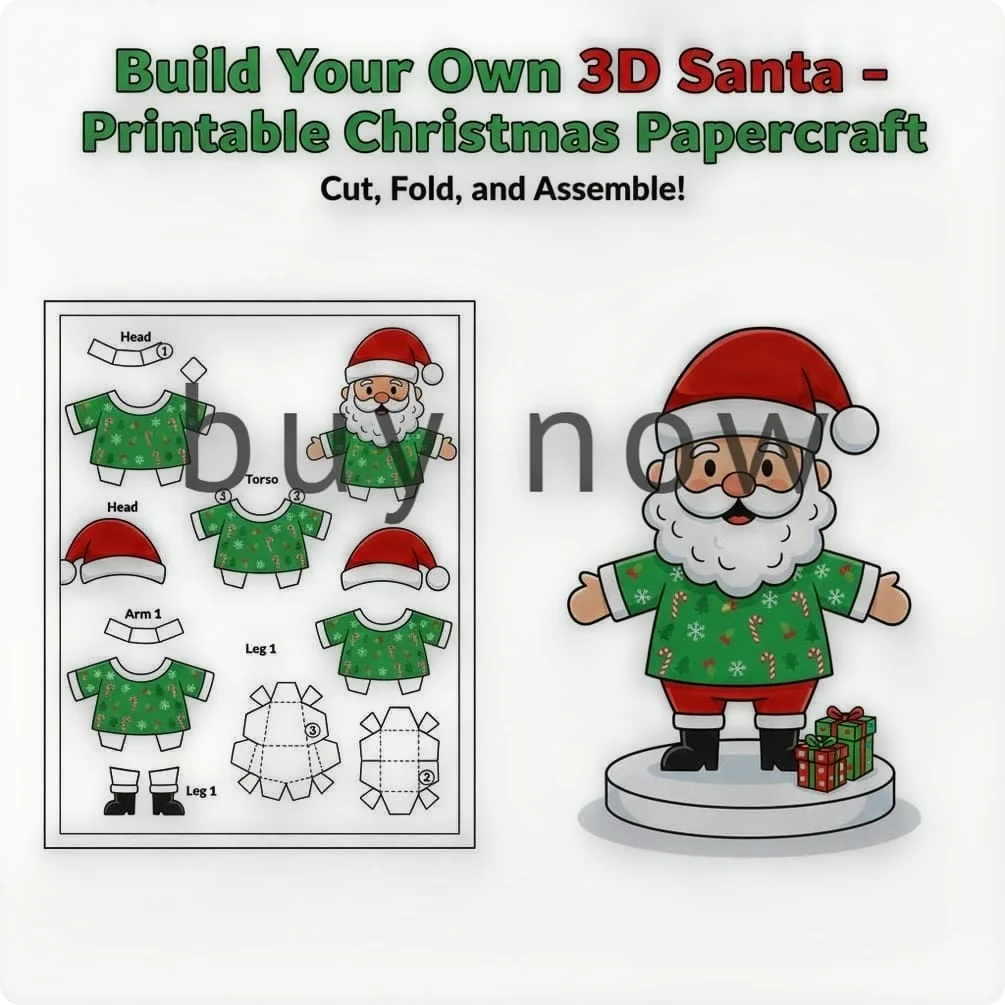 3D Santa Papercraft