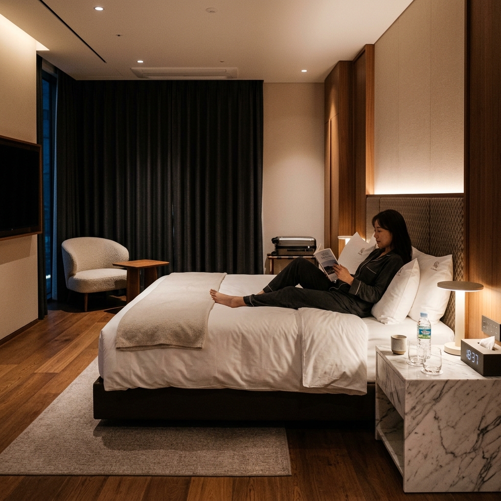 Tranquil luxury hotel room near Gangnam medical district in Seoul