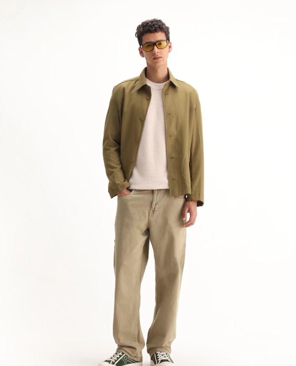 RELAXED FIT PLAIN JEANS