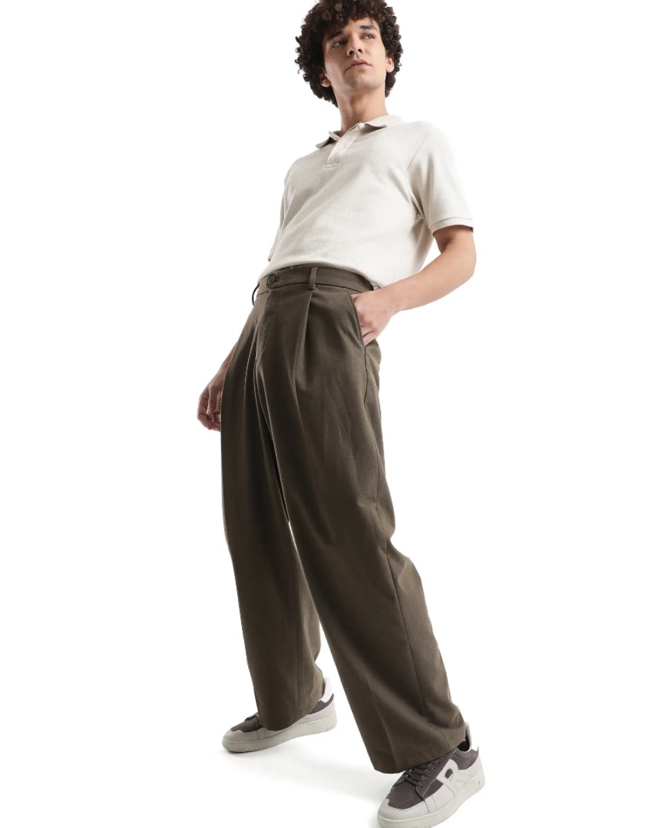 RELAXED FIT PLAIN TROUSER