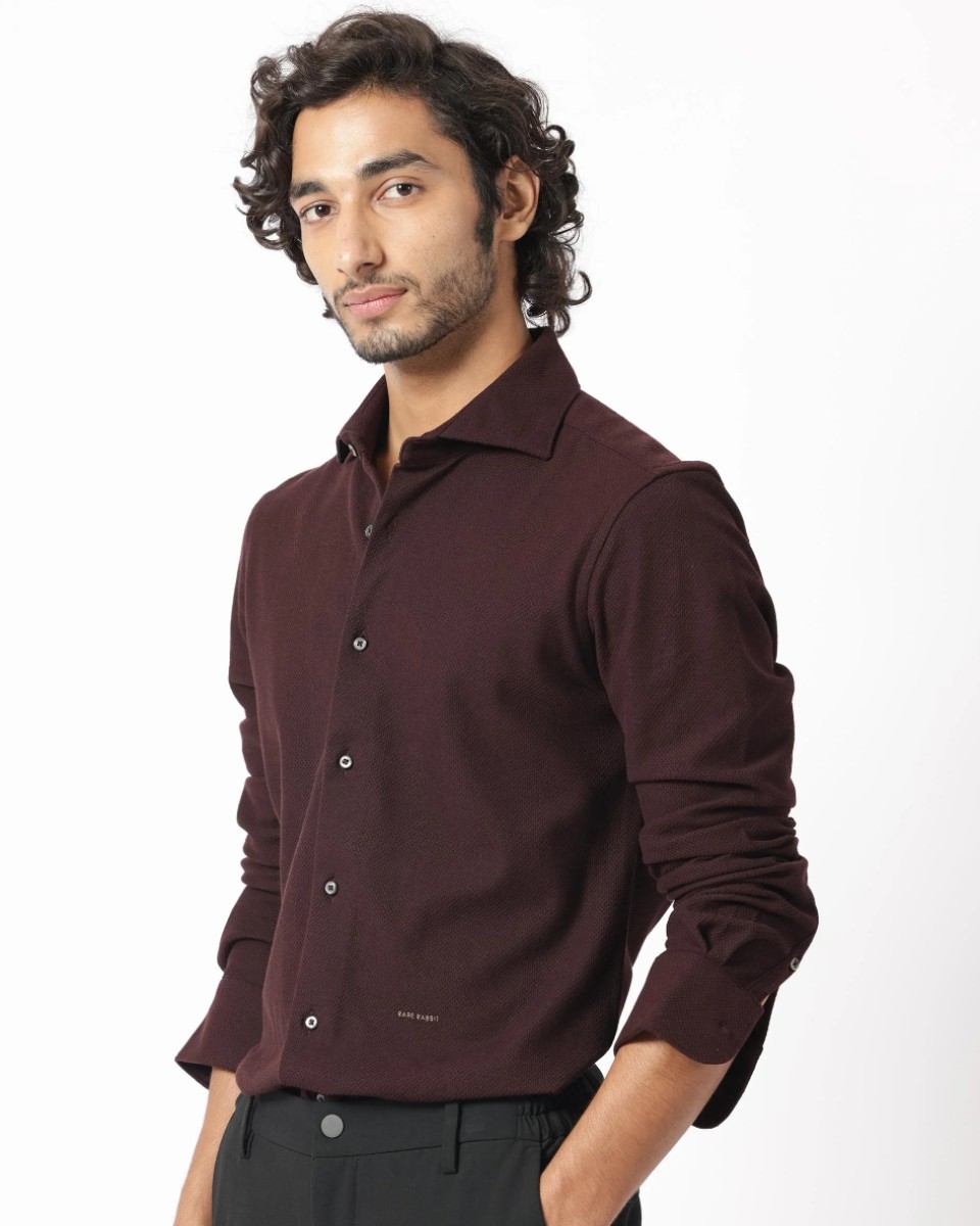 REGULAR FIT TEXTURED SHIRT