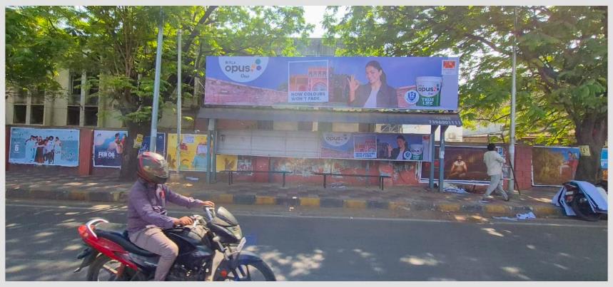 BQSHYD-254 - Model Bus Shelter - Infront of Bus Bhavan, Towards vidyanager - Hoarding in Hyderabad, Telangana