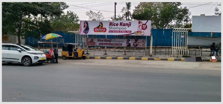 BQSMETROHYD-100 - Metro Bus Shelter - Nagole Metro Station -1 - Hoarding in Hyderabad, Telangana