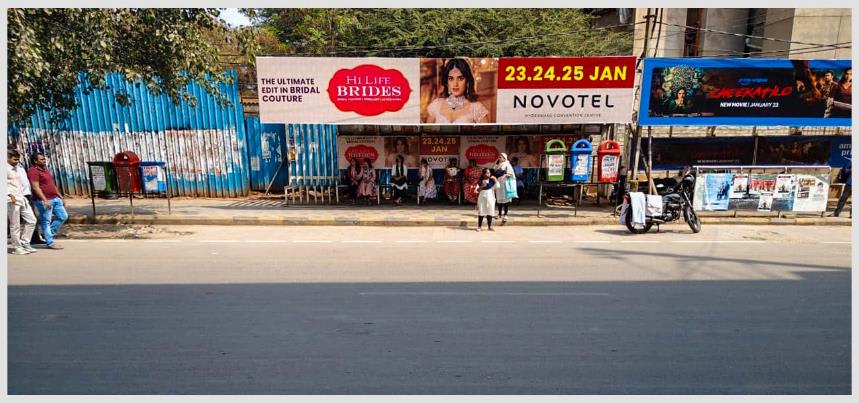 BQSMETROHYD-01 - Metro Bus Shelter - Near Hitech City MTS - 1 - Hoarding in Hyderabad, Telangana