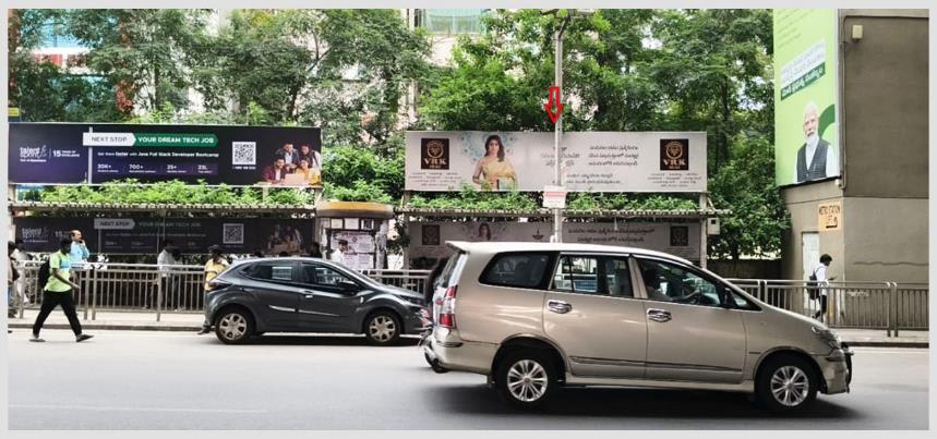 BQSMETROHYD-124 - Metro Bus Shelter - S R Nagar Metro Station - 2 - Hoarding in Hyderabad, Telangana