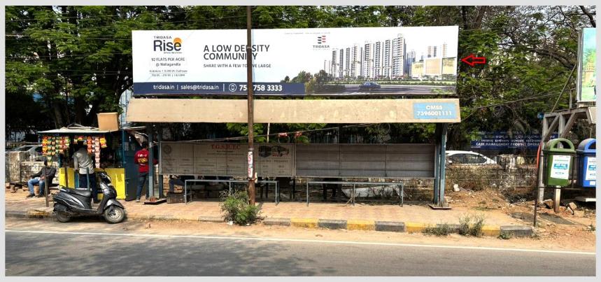BQSHYD-190 - Model Bus Shelter - Gachibowli - Opp. Hyderabad Central University - Hoarding in Hyderabad, Telangana