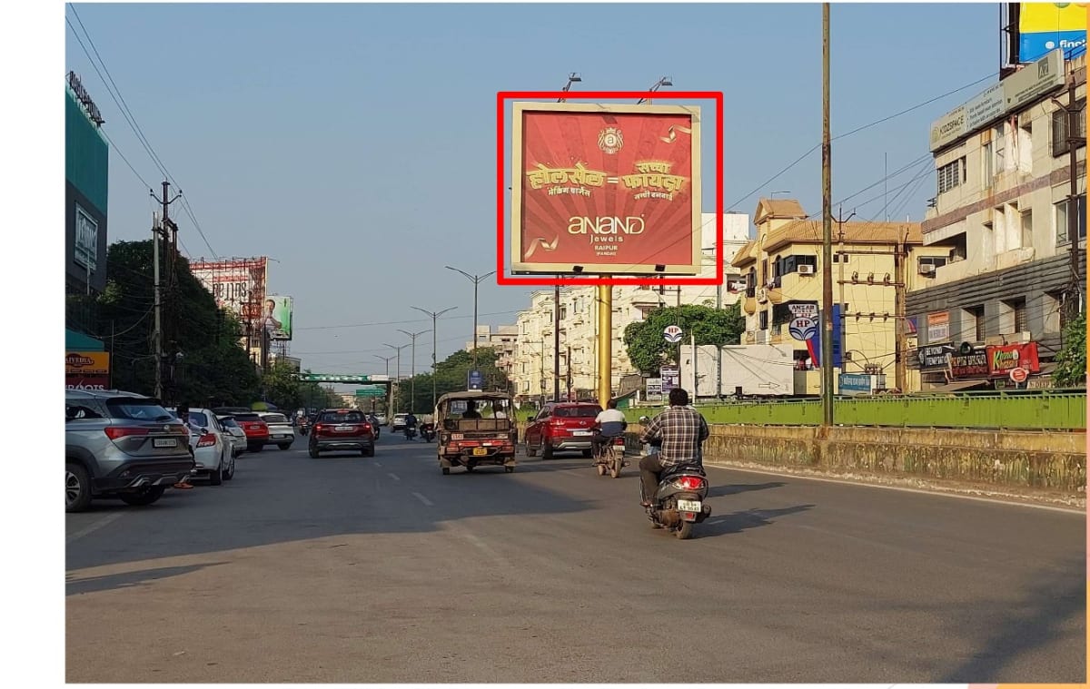 Unipole - SHANKAR NAGAR ROAD NR NAIVEDYA SWEETS FACING BHARAT MATA CHOWK - Unipole in Raipur, Chhattisgarh