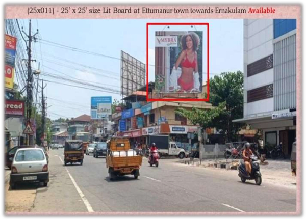 Hoarding - Ettumanur Town Towards Ernakulam