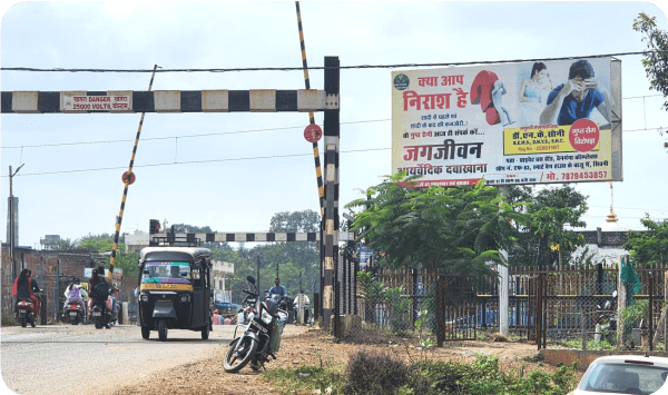 UNIPOLE - Mandla Road, Barghat Naka Railway Crossing, Seoni