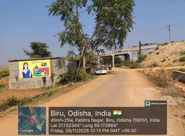 Wallwrap Hoarding - Angul - Angul Biru