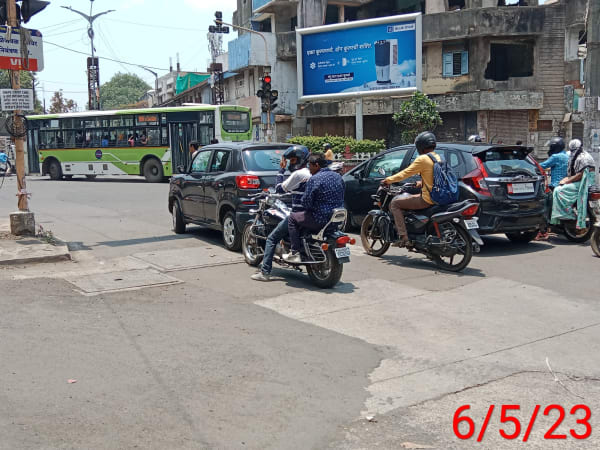 Hoarding - Main Road Red Cross Signal fcg.Main Road towards M.G Road (N