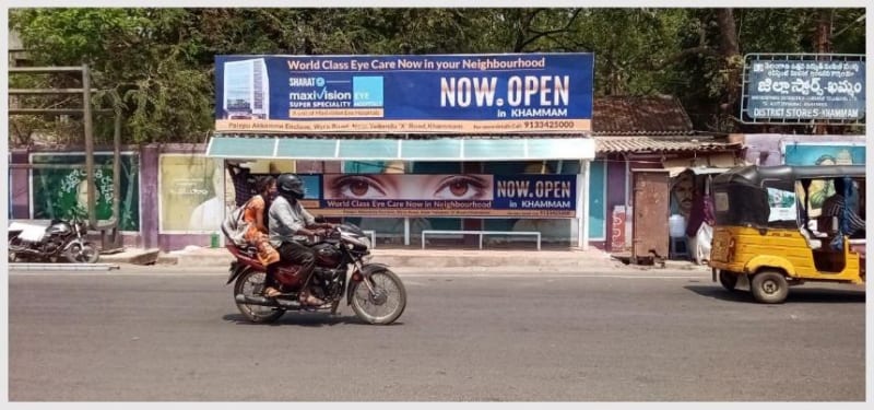 District Bus Shelter - BQSKHA-14 - Yellandu X Roads, Opp. II Town - 25x5 (Front Panel) + 24x3 (Back Panel)