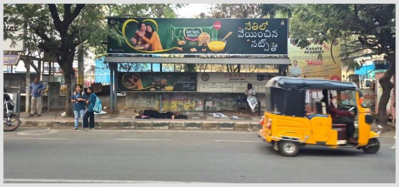 BQSHYD-119 - Model Bus Shelter - Narayanaguda YMCA (Narayanaguda to Bharkathpura)