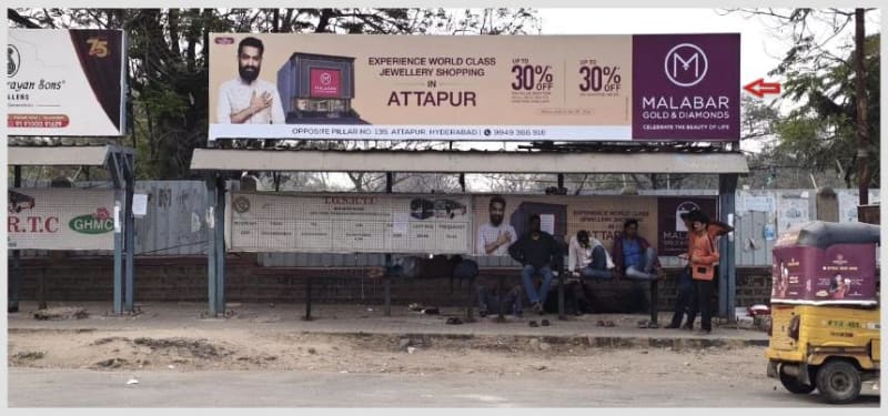 BQSHYD-182 - Model Bus Shelter - Zoo Park, Infront of Gate - 2, Towards Bahadoorpura