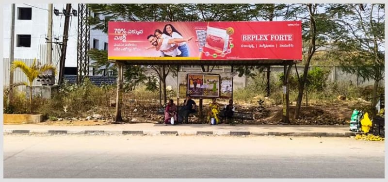 BQSHYD-259 - Model Bus Shelter - Pahadi Sharif, Srisailam Road, Near Airport Circle, towards Thukuguda