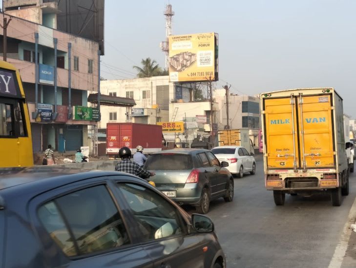 Hoarding - Velappanchavadi traffic towards Poonamallee