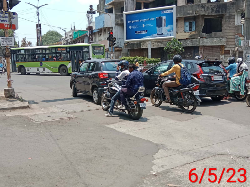 Hoarding - Main Road Red Cross Signal fcg.Main Road towards M.G Road (N