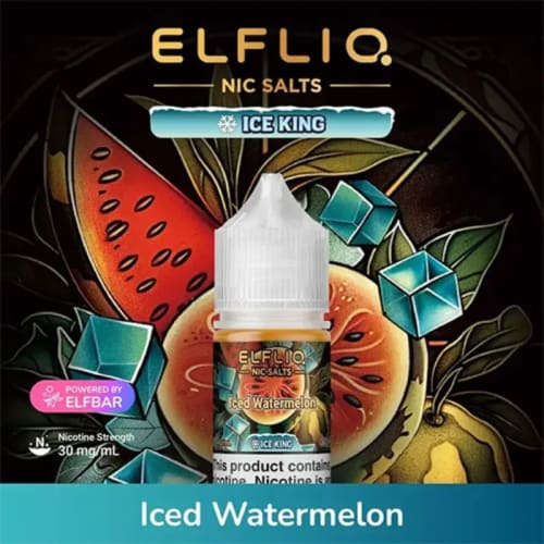 Iced Watermelon Elfliq Ice King Nicotine Salt 30ml