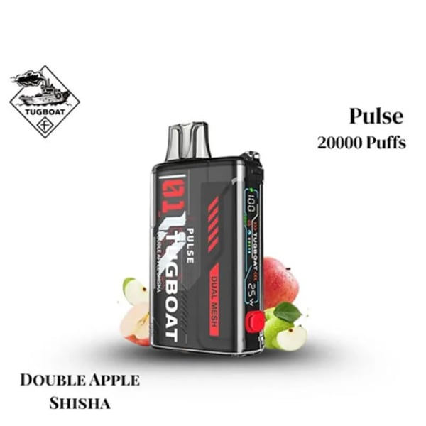 Double Apple Shisha Tugboat Pulse 20000 Puffs