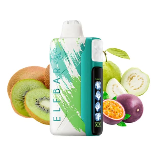 Kiwi Passion Fruit Guava Elf Bar Ice King 30000 Puffs