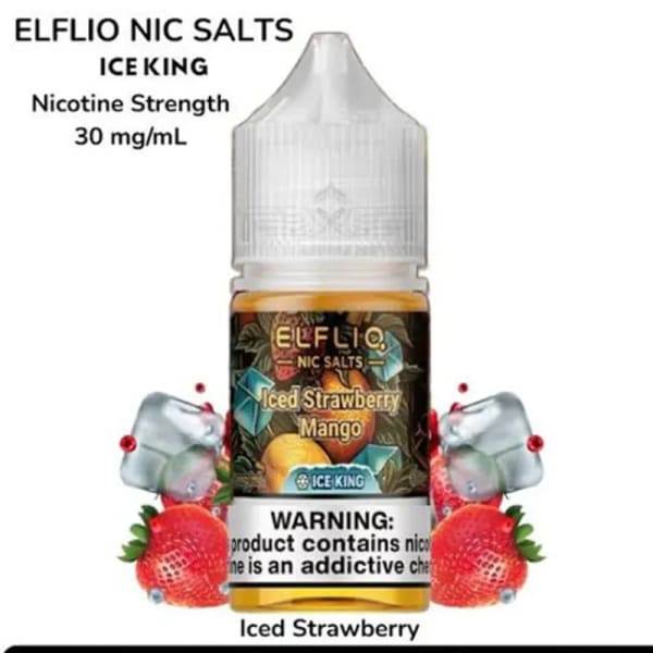 Iced Strawberry Mango – Elfliq Ice King Nicotine Salt 30ml vape by Elfliq Ice King 30mg Nicotine Salts - Moran Vapes in Kenya