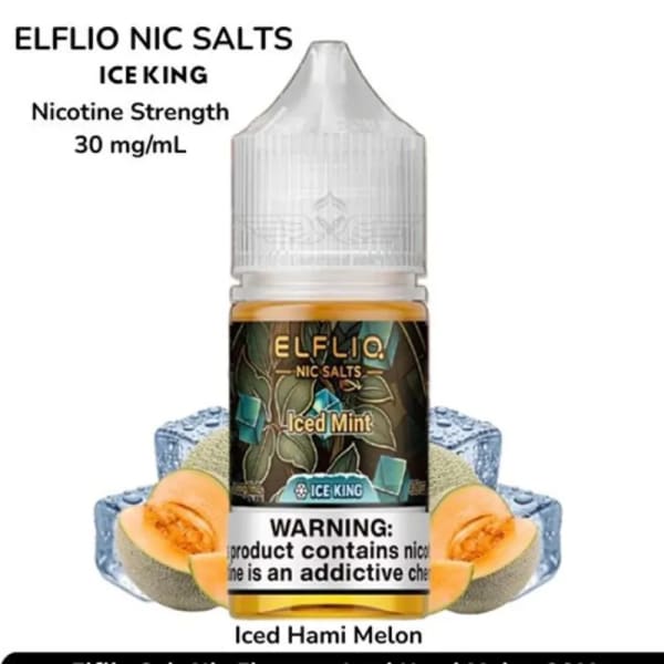 Iced Hami Melon Elfliq Ice King Nicotine Salt 30ml vape by Elfliq Ice King 30mg Nicotine Salts - Moran Vapes in Kenya