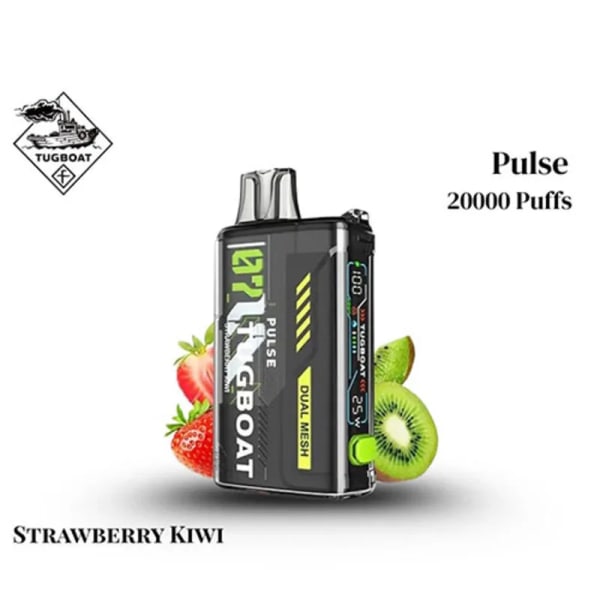 Strawberry Kiwi Tugboat Pulse 20000 Puffs vape - Moran Vapes in Kenya