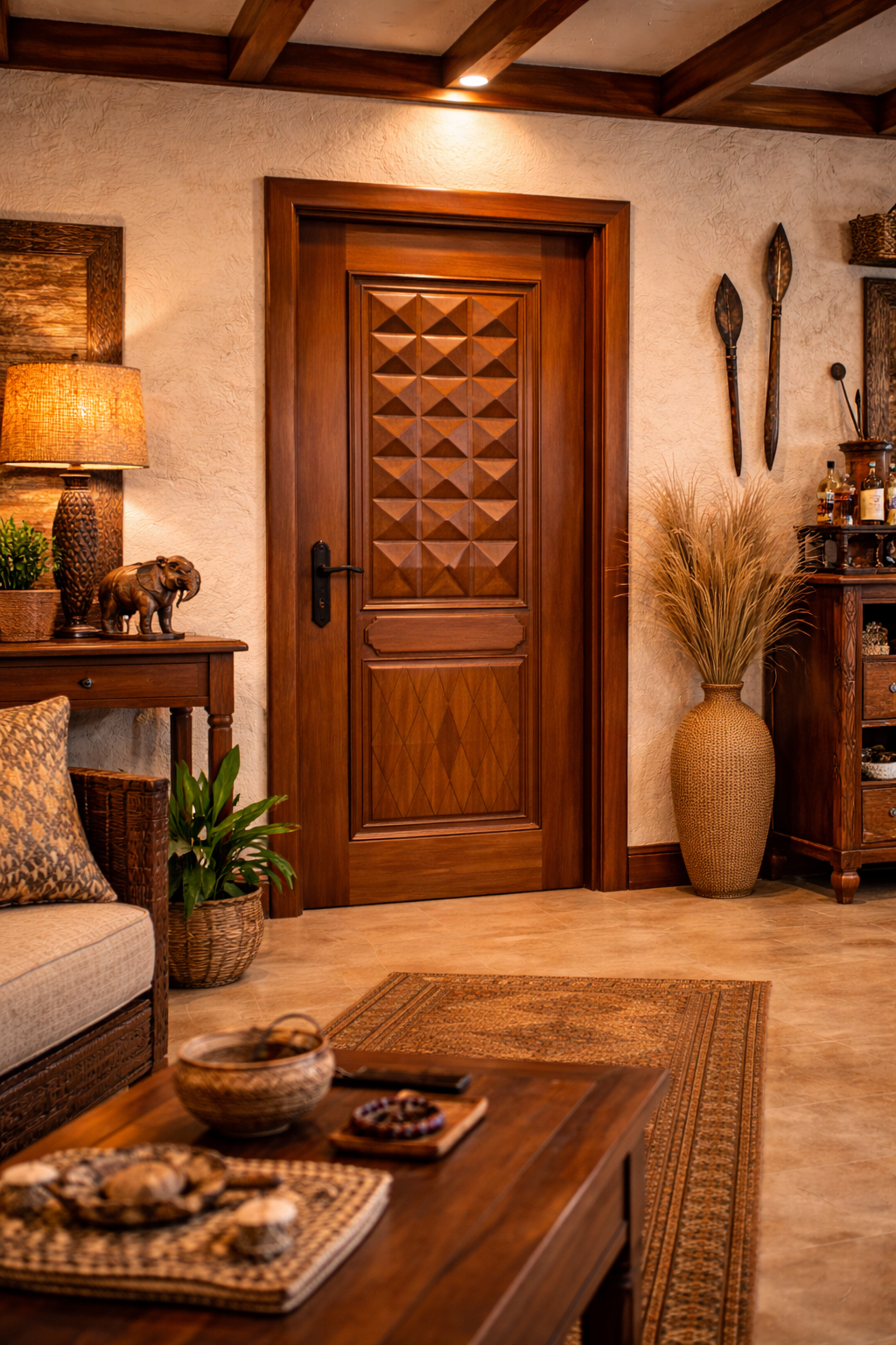 Geometric Pyramid Door