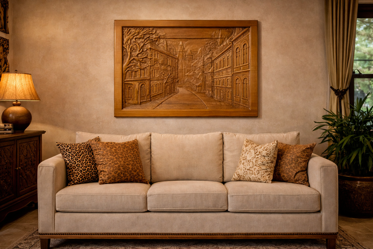 European Streetscape Wall Relief