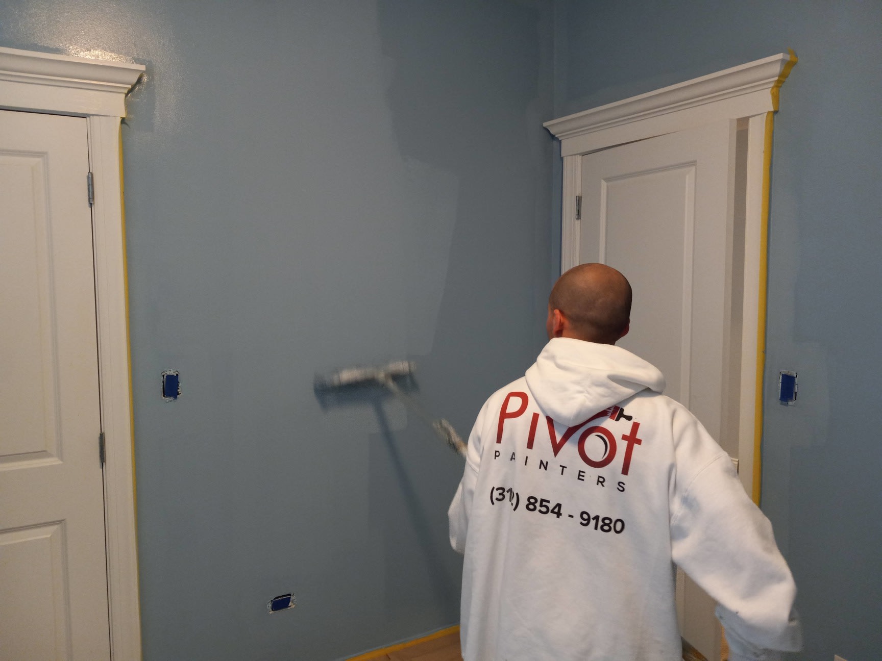 Interior painting at 1515 N Artesian Ave, Chicago by Pivot Painters