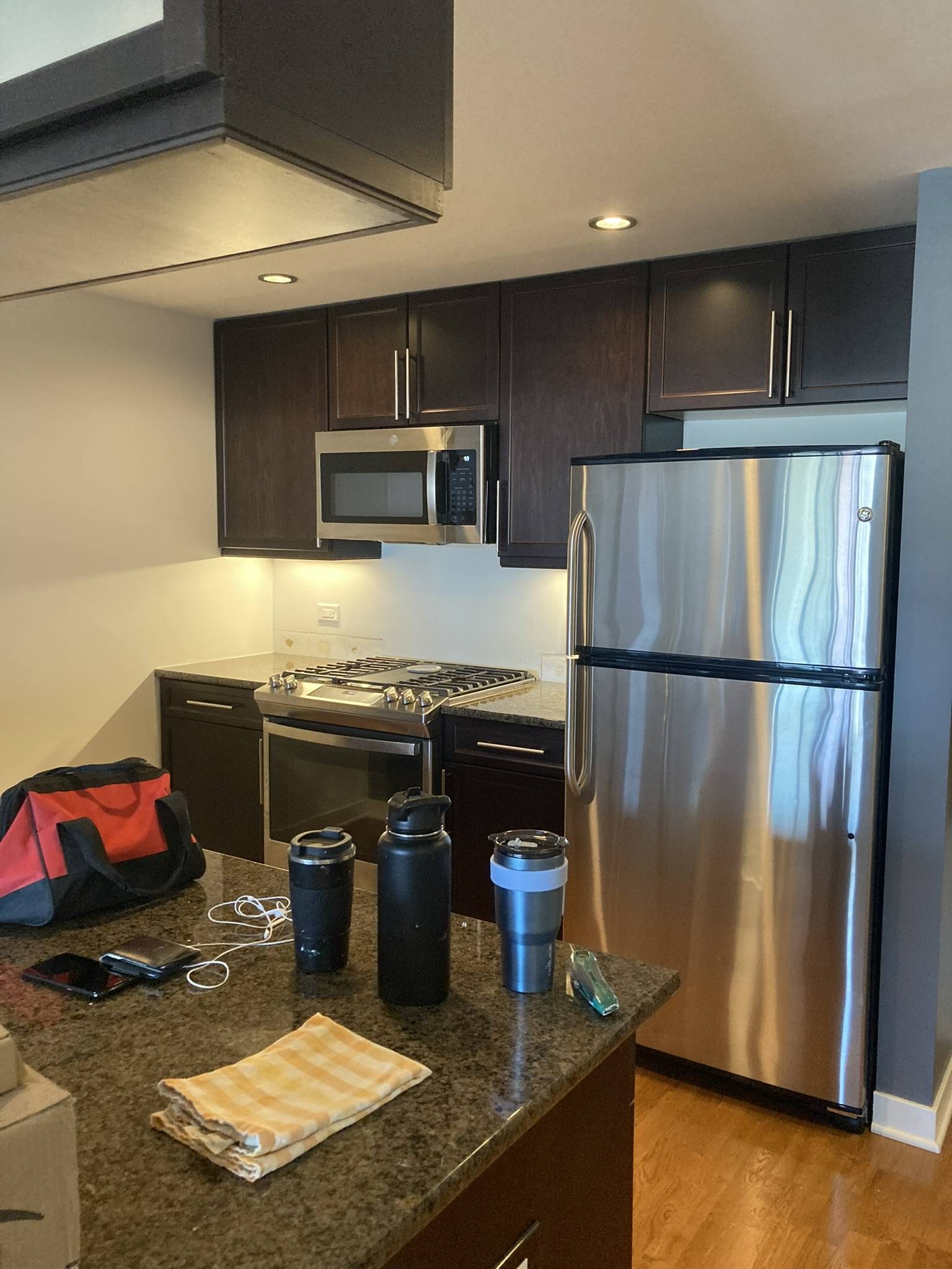 Cabinets before refinishing