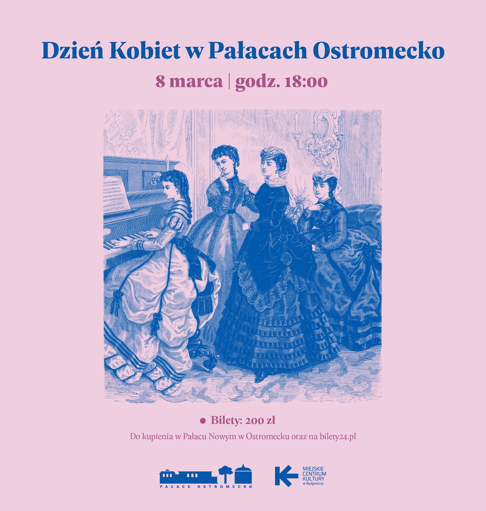 Plakat Dzień Kobiet w Pałacach Ostromecko