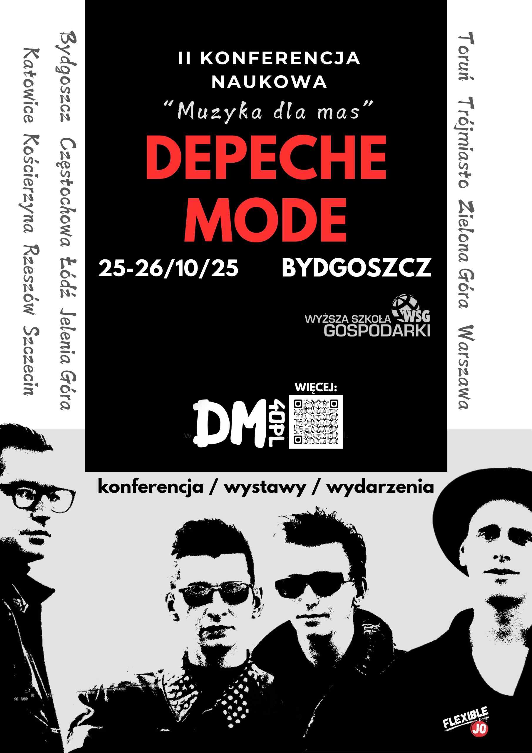 Plakat II konferencja naukowa „Muzyka dla mas - o twórczości zespołu DEPECHE MODE i fenomenie jego polskiego fandomu.”