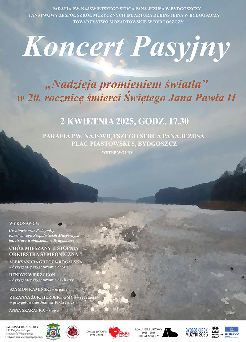Plakat Koncert Pasyjny "Nadzieja promieniem światła"